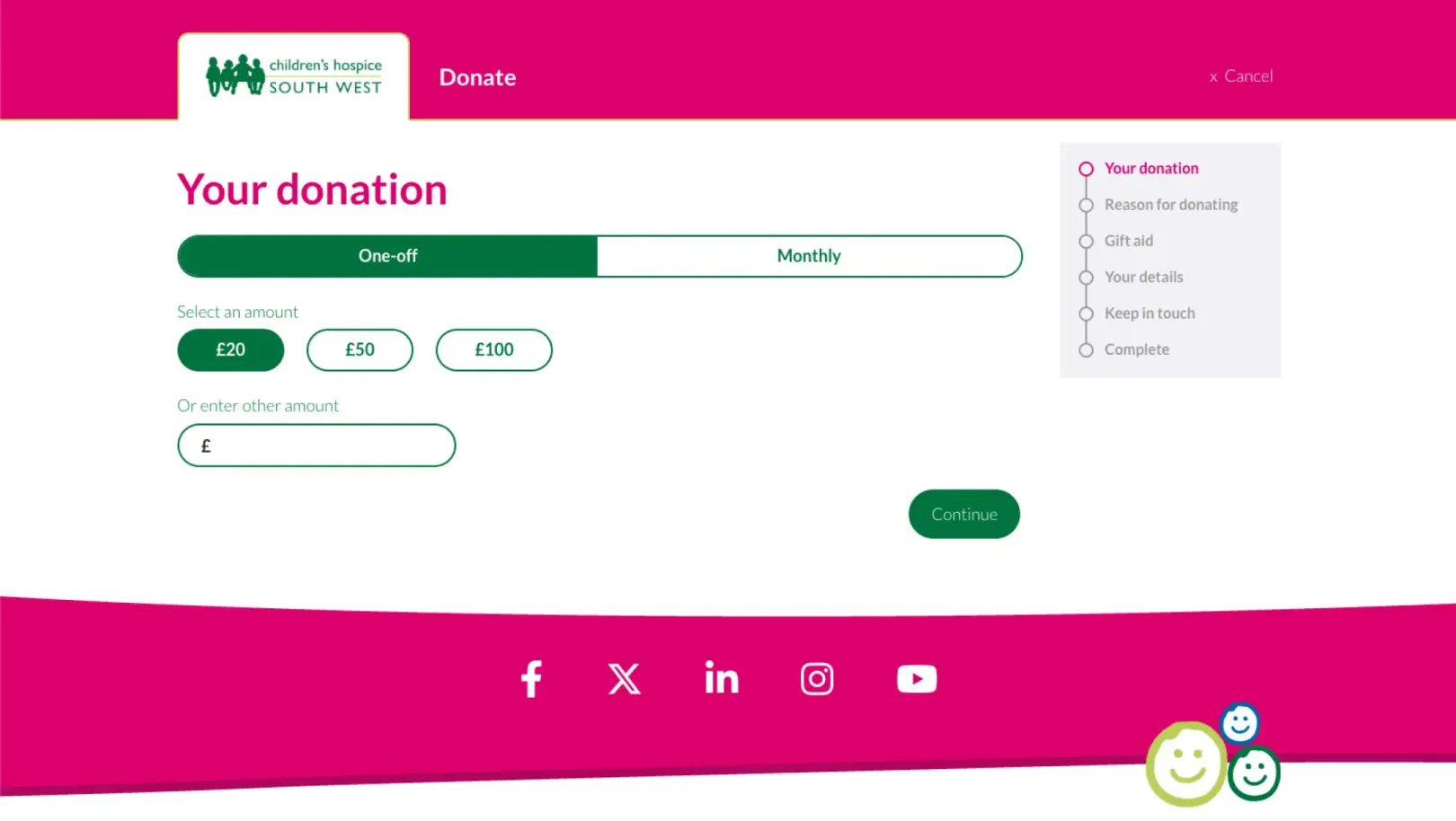Donation form