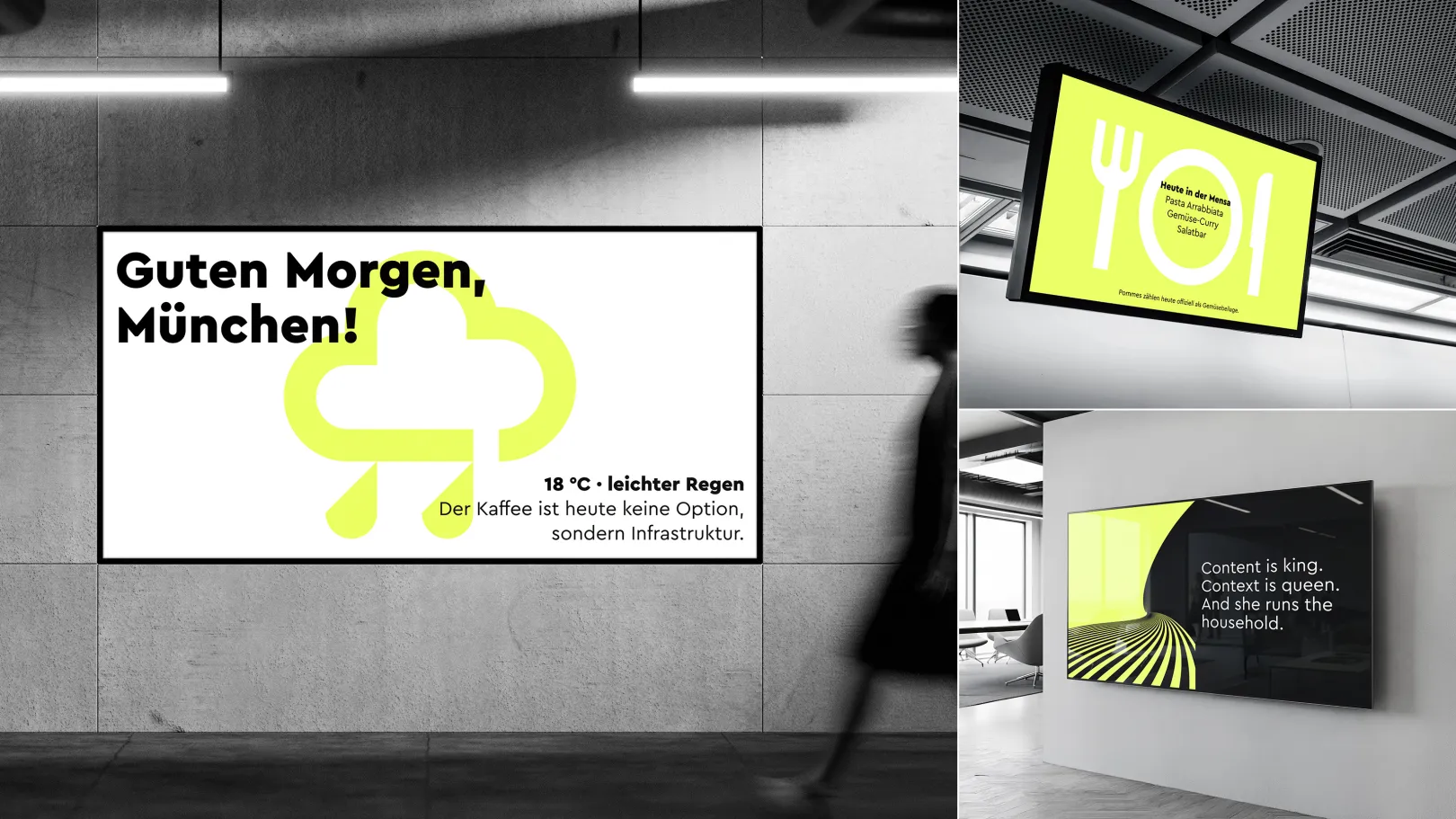 Visualisation of DiSign information screens in various applications