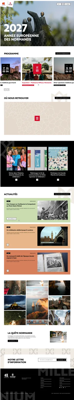Homepage of the Normandy Region's Millenium site