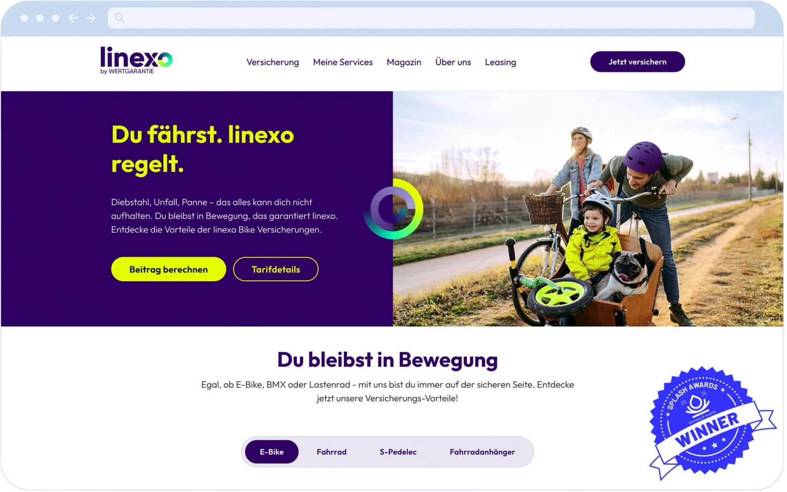 Homepage of linexo.de
