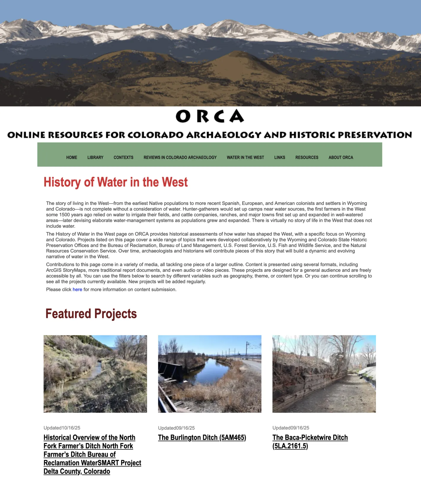 ORCA (Online Resources for Colorado Archaeology)