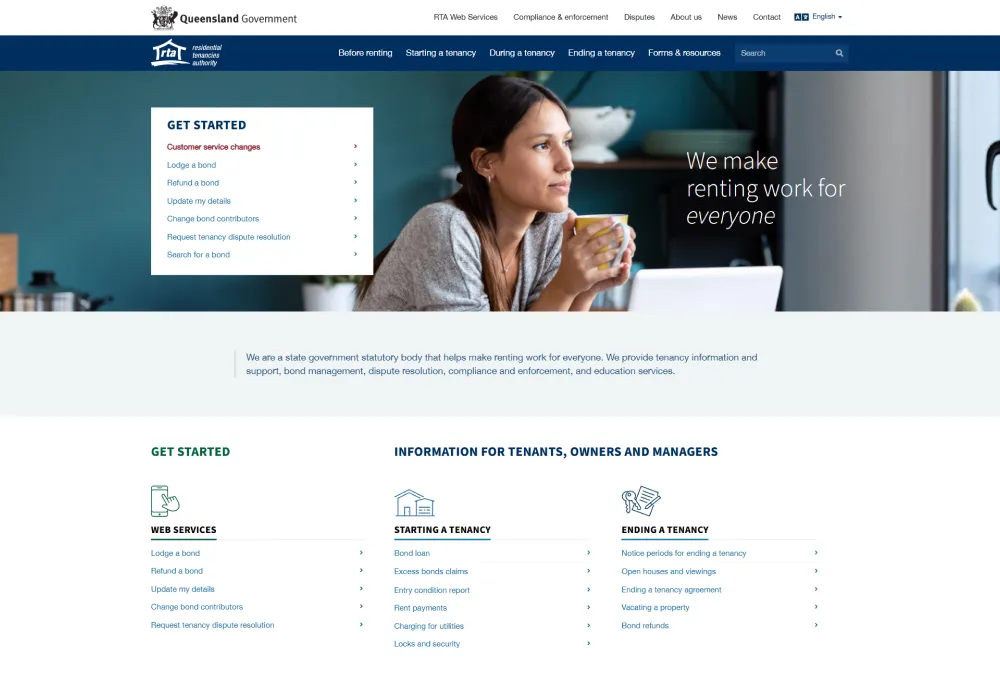 WCAG 2.2 Accessibility for Australian state residential tenancies authority organization!