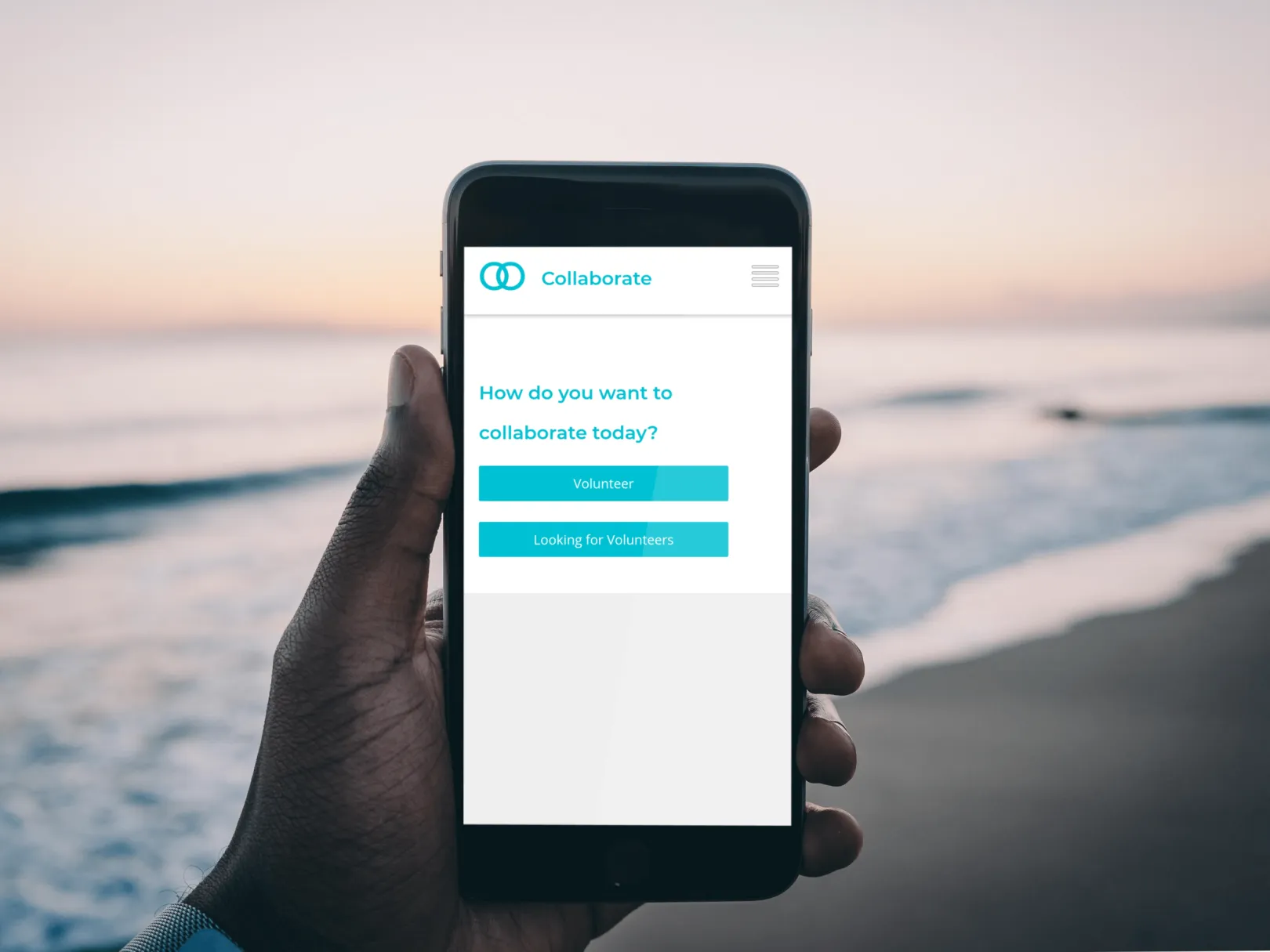 A screenshot of the Collaborate app