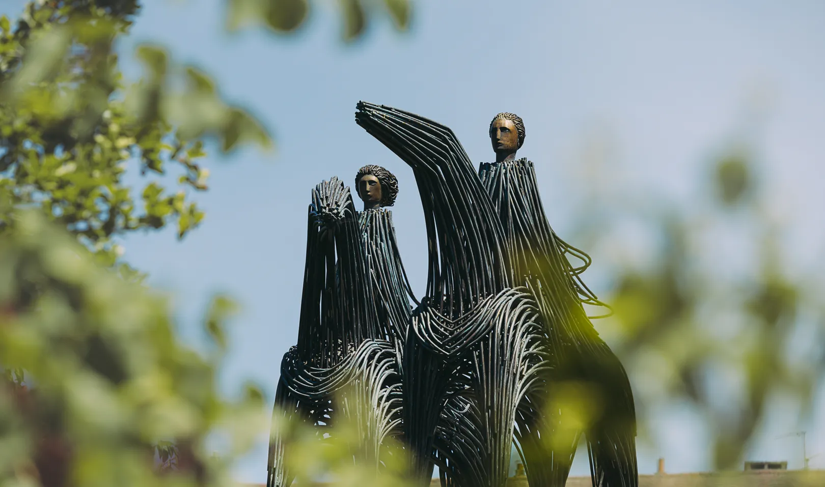 Image depicting two steel-clad figures on horseback, evoking the era of William the Conqueror.