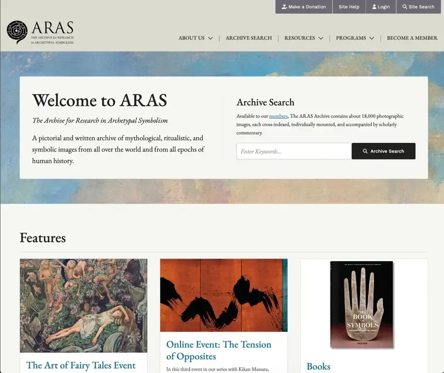 aras.org homepage design