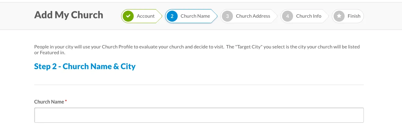 ChurchFinder - use of MSF module - add my church