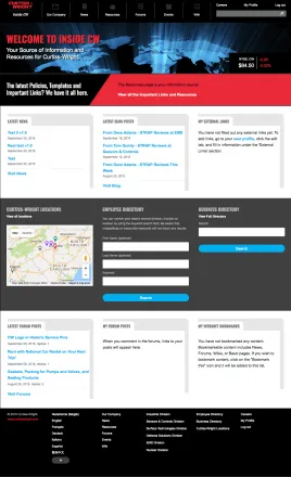 Curtiss-Wright Intranet Homepage 