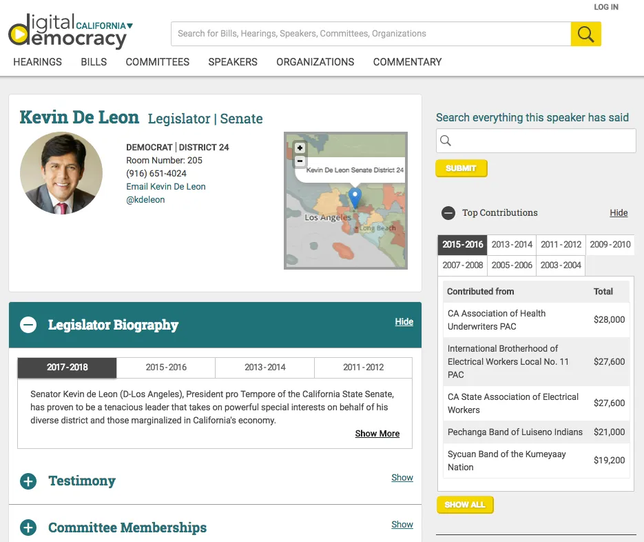 Speaker Profile Page