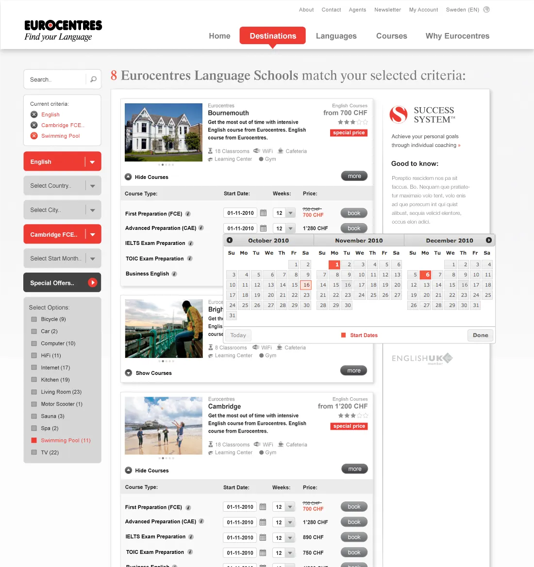 Eurocentres Course Finder - Provided by Cando