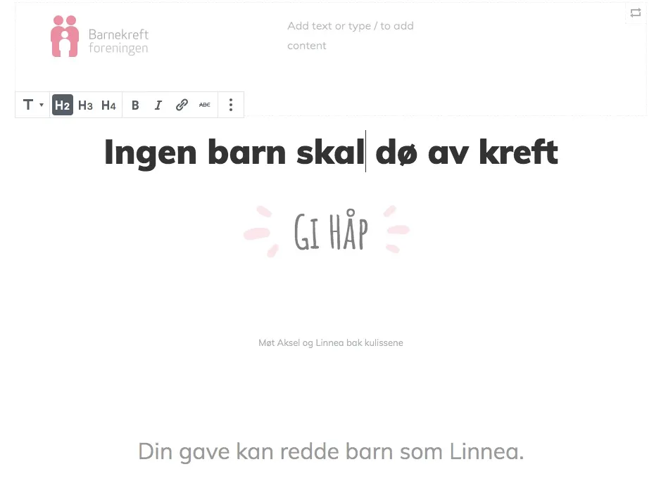 Example showing Gutenberg in spotlight mode