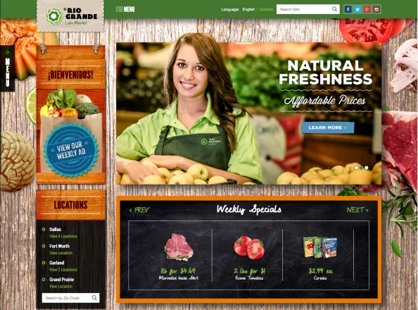Screenshot of El Rio Grande Homepage