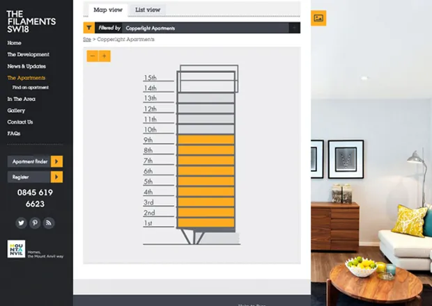 The Filaments Interactive Apartment Finder