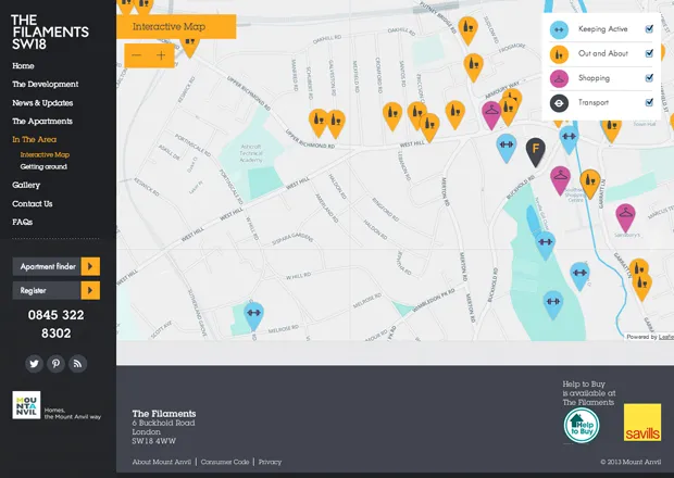 The Filaments Interactive Map