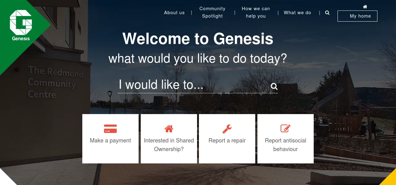 Genesis Housing Association homepage