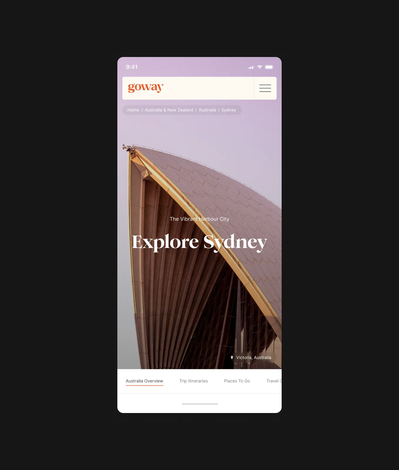 Goway.com on Mobile
