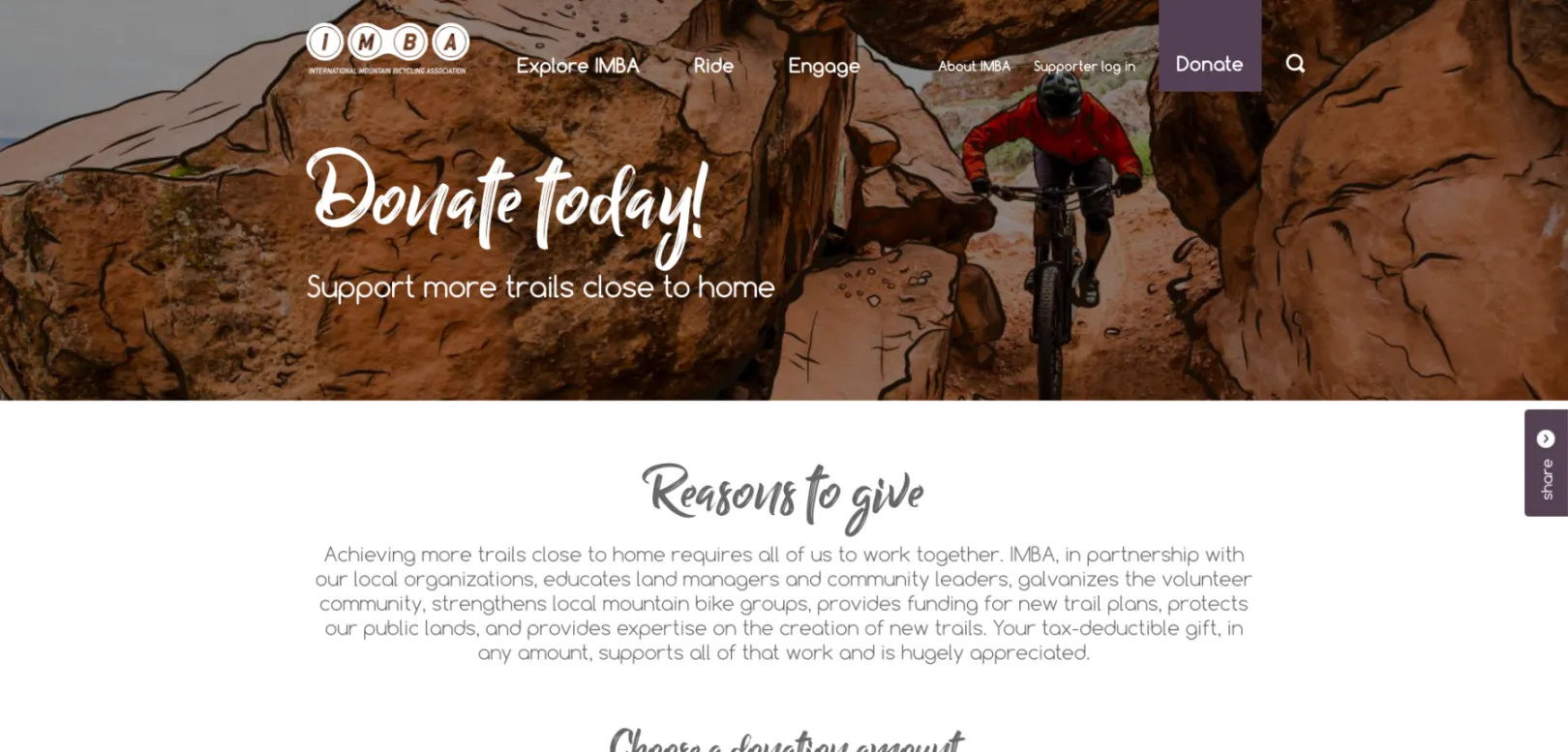 Donate to IMBA