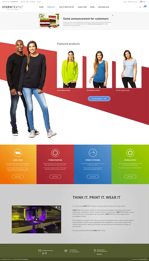 Storm Textil - custom product designer C5 integration