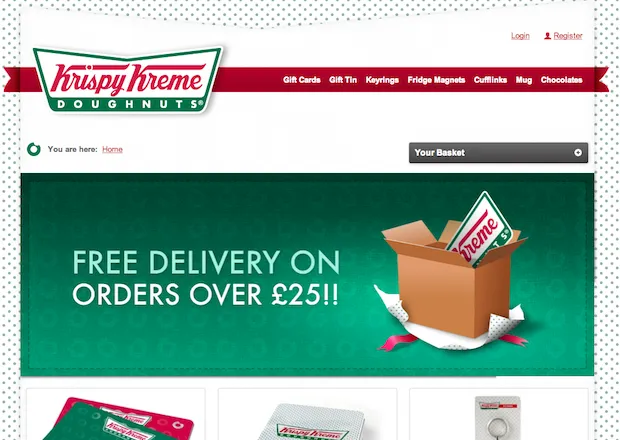 Krispy Kreme Gifts Store Home Page