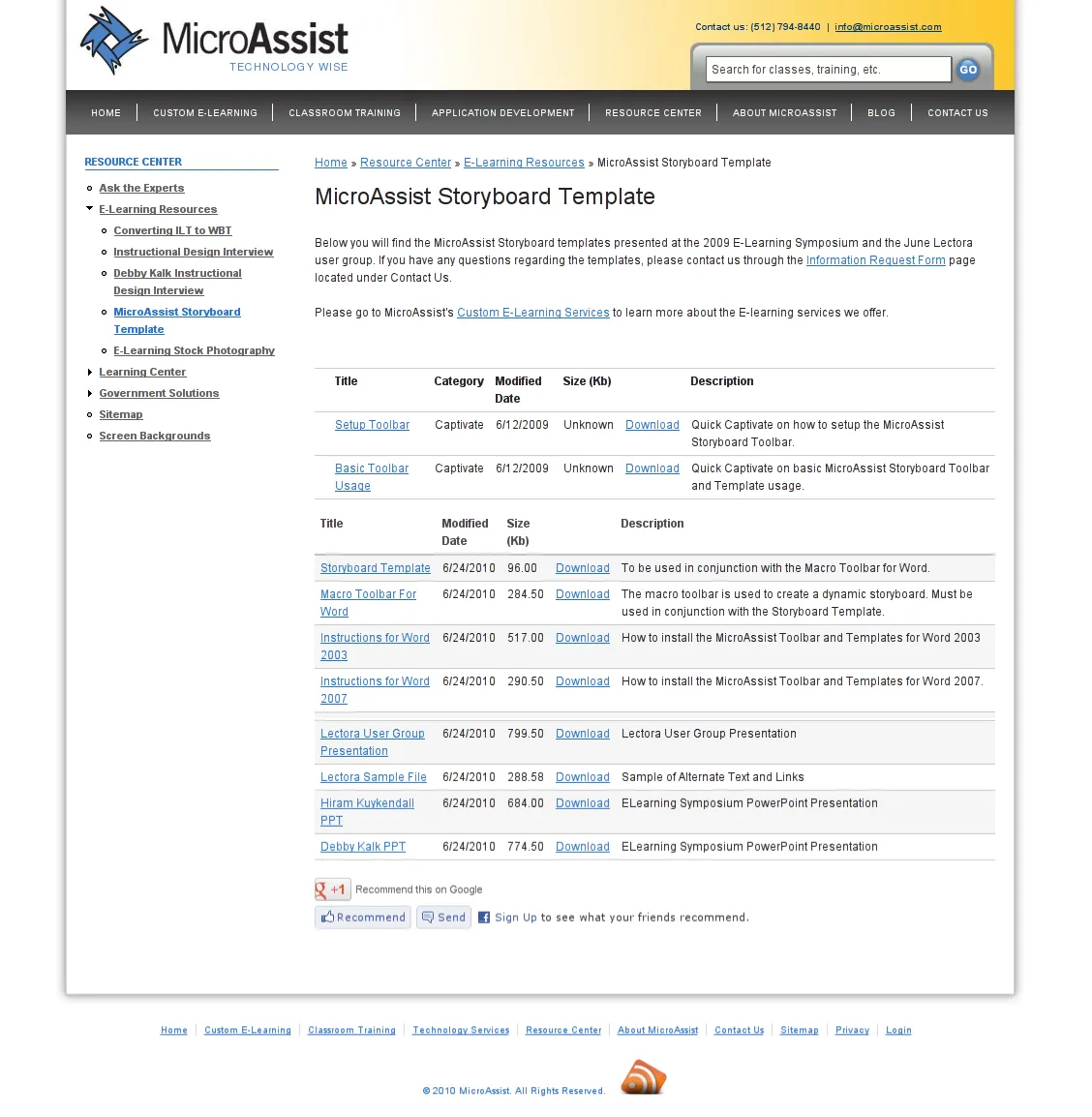 content page