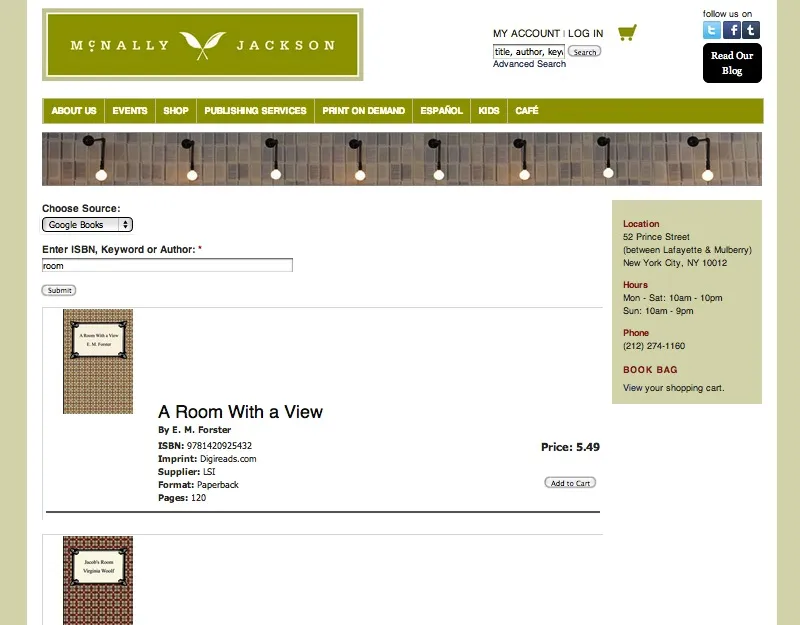 McNally Jackson - Print on Demand