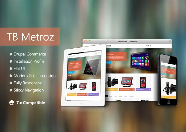 Responsive TB Metroz - eCommerce Drupal theme