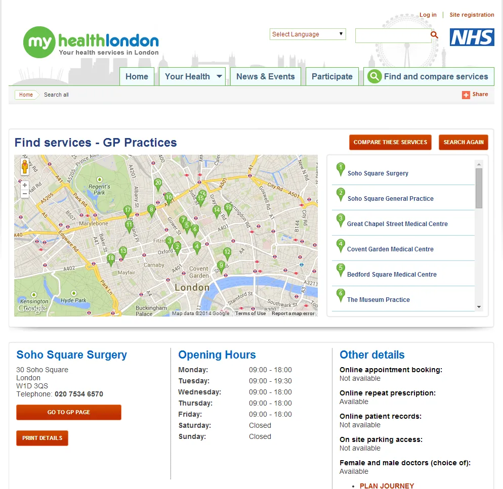 mhl Services search result