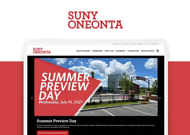 SUNY Oneonta homepage