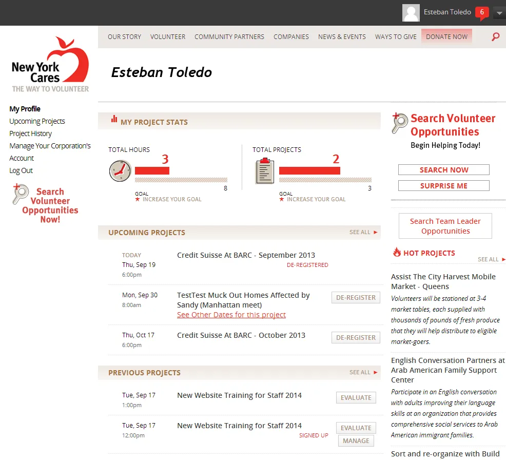 New York Cares Profile Page