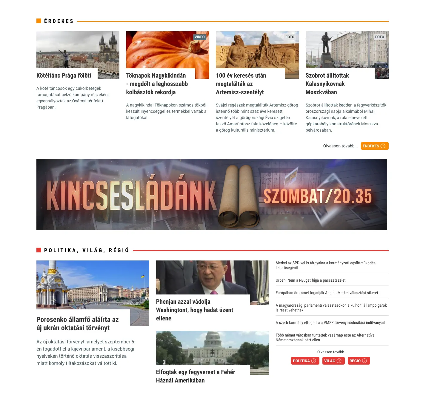 News portal for media house - PannonRTV