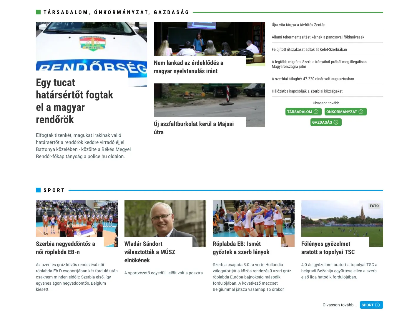 News portal for media house - PannonRTV