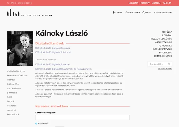 Page about a writer 