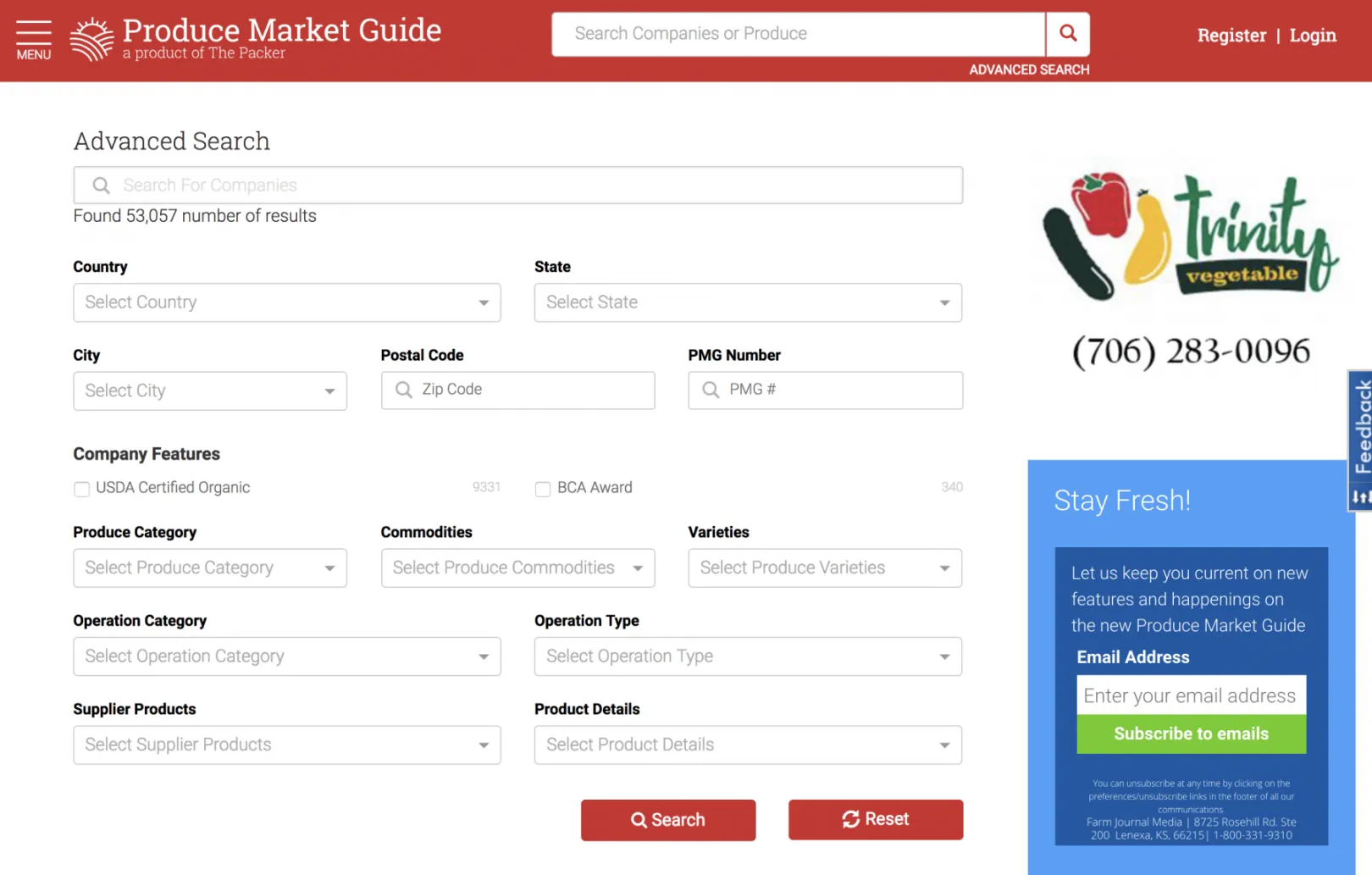 PMG Advance Search
