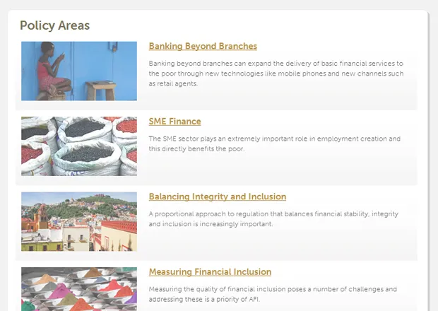 policy areas - taxonomy term view
