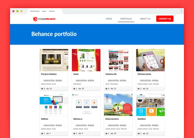 Behance API module - Studio Present agency