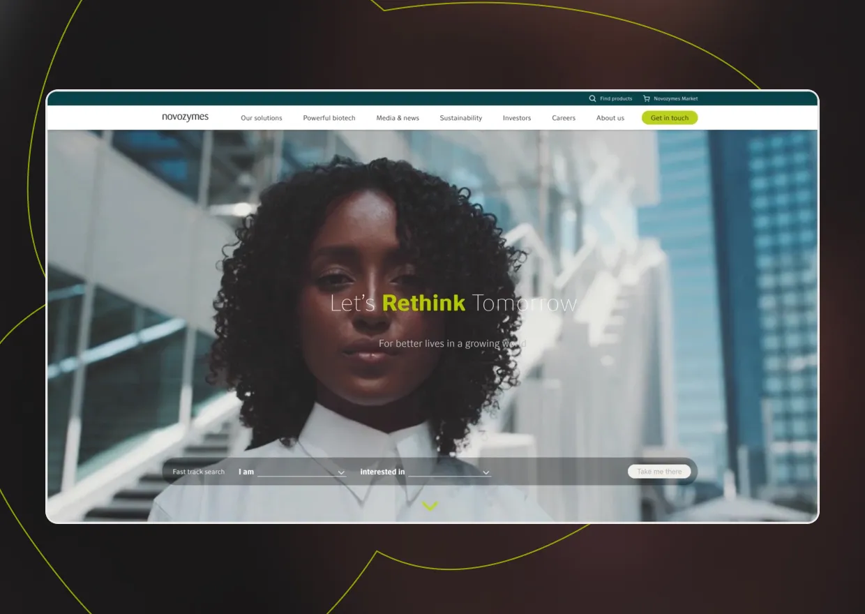 Novozymes.com homepage