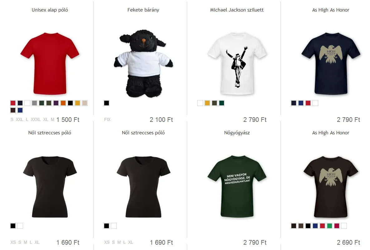 Onlinepolo.hu product listing