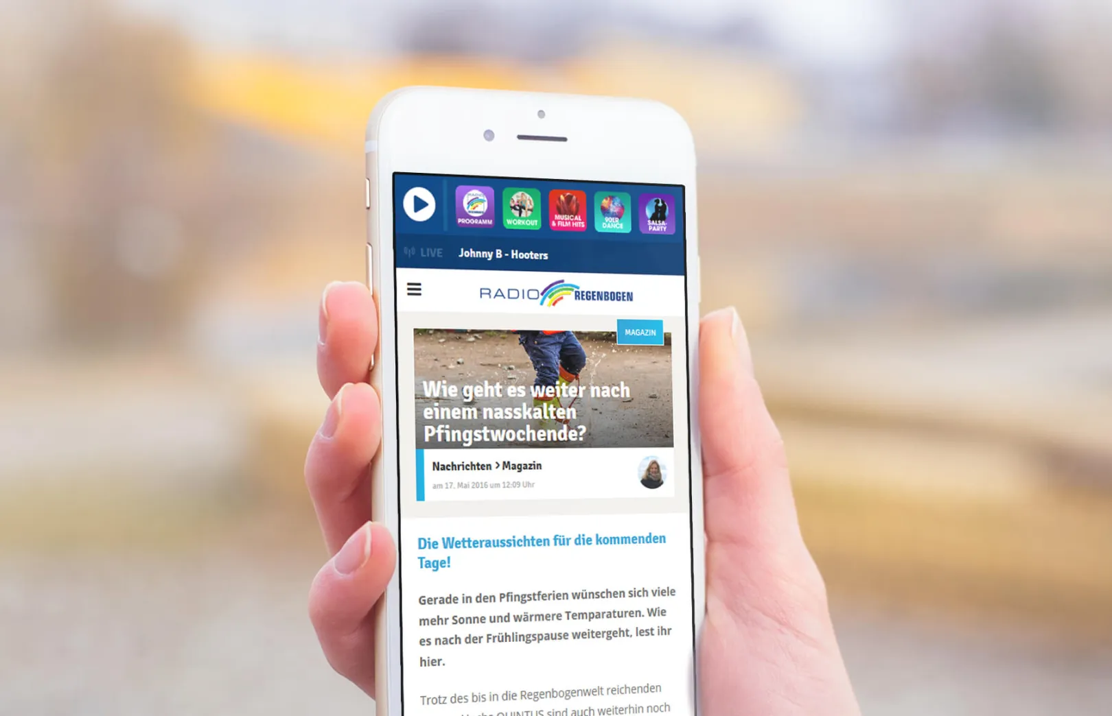 News on mobile devices