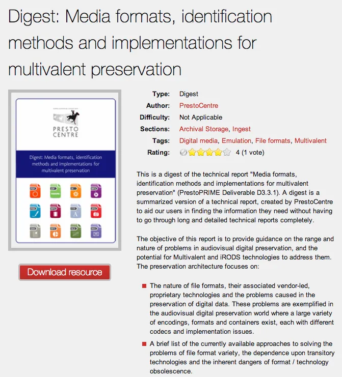 Screenshot of a resource