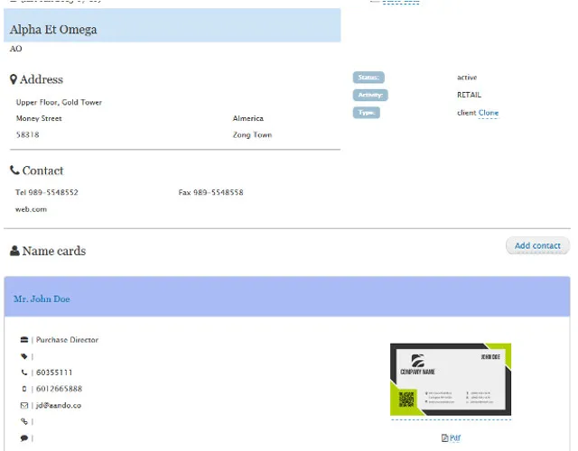 Address book