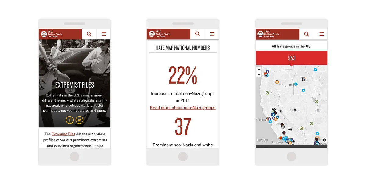 Mobile View of SPLC site