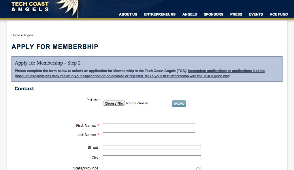 TCA Membership Application