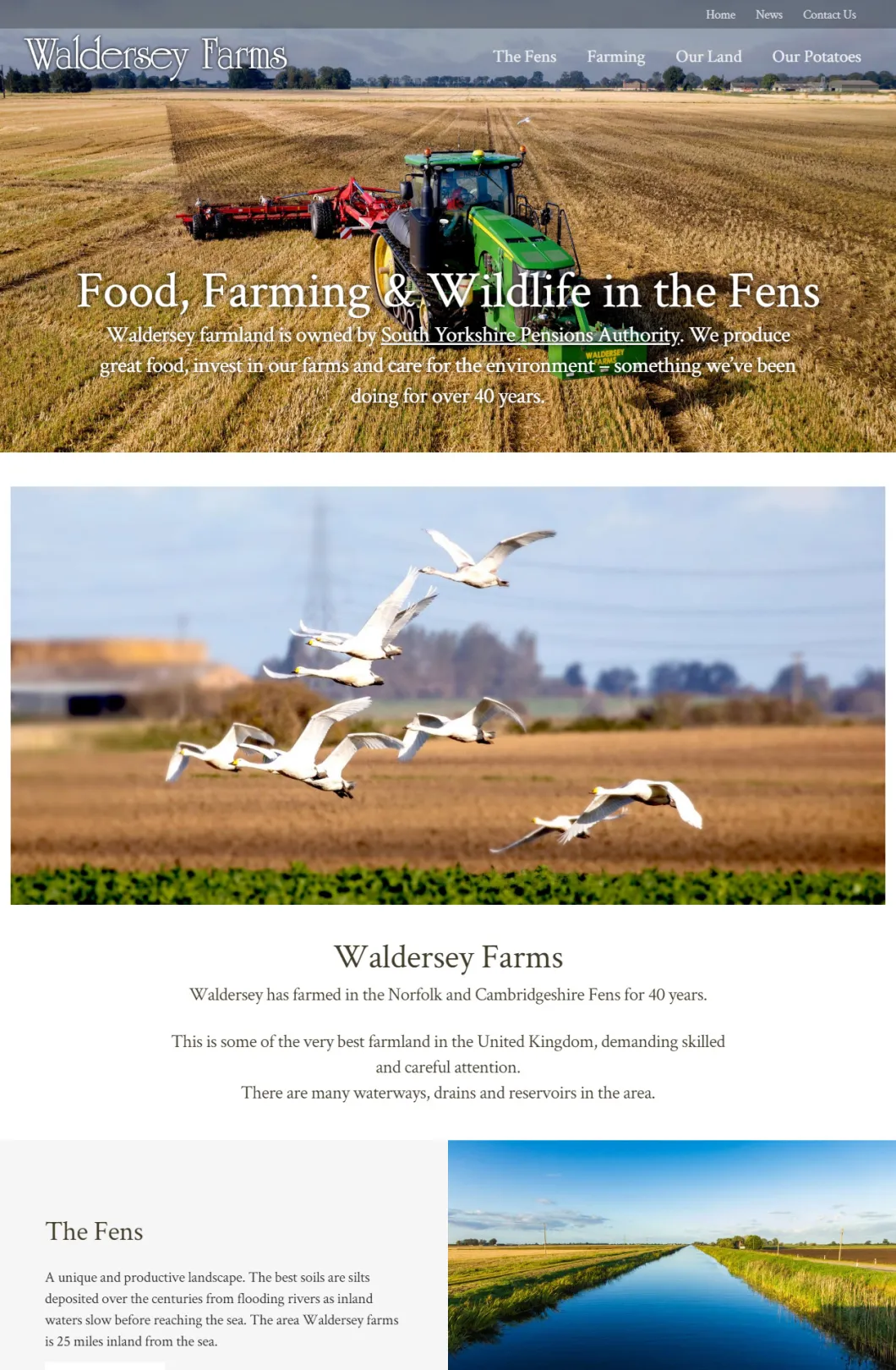 Waldersey Farms Drupal 8 website by Turtlereality Web design