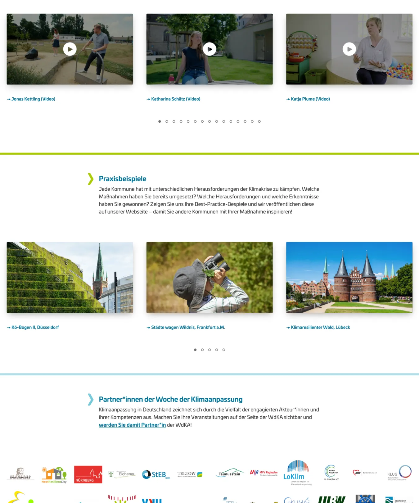 Screenshot Die Woche der Klimaanpassung 