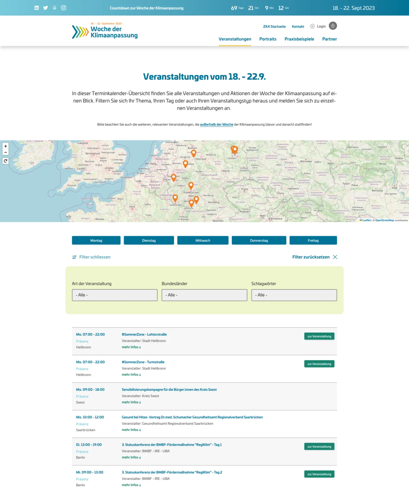 Screenshot Die Woche der Klimaanpassung 