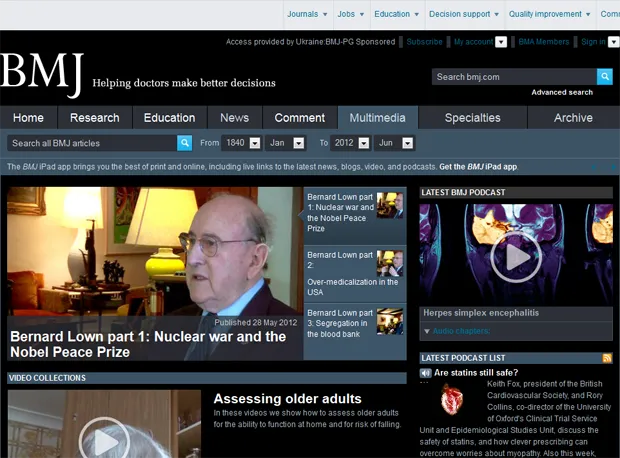 BMJ.com multimedia