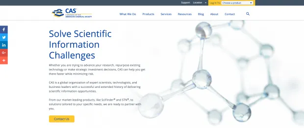 cas.org homepage