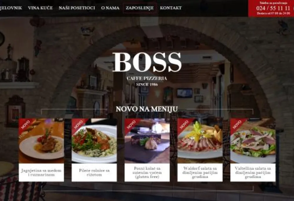 Boss Caffe - Front page