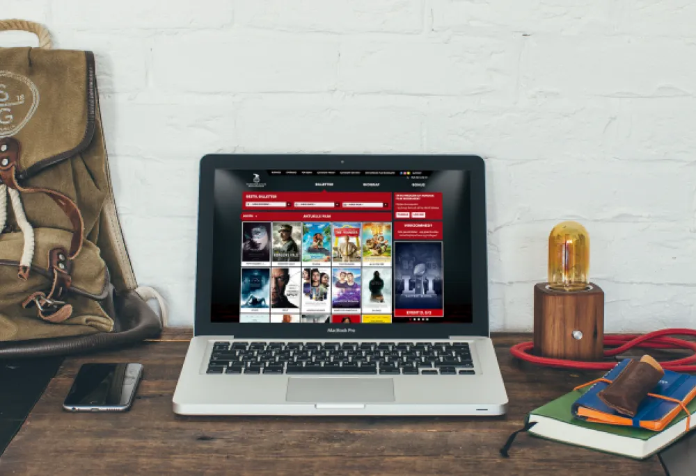 Nordisk Film Website displayed on laptop screen