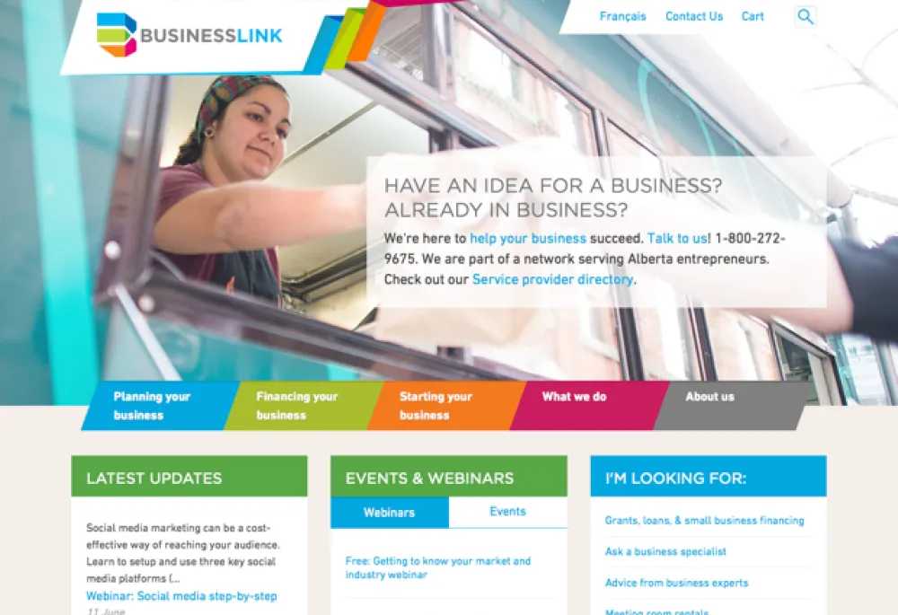 Business Link homepage