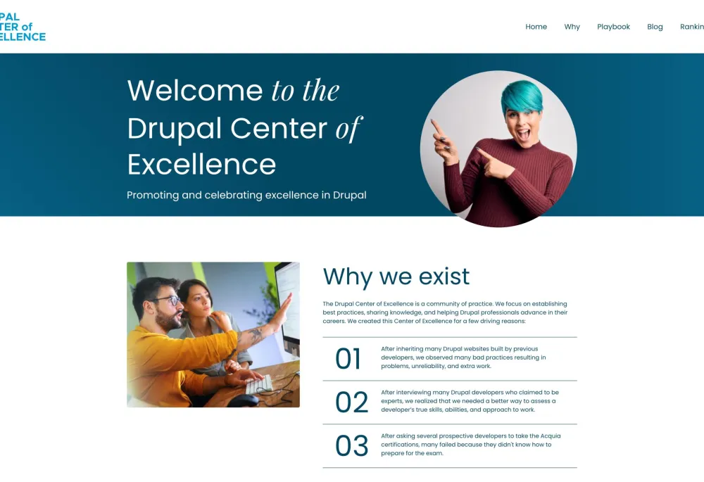 Drupal Center of Excellence Home Page